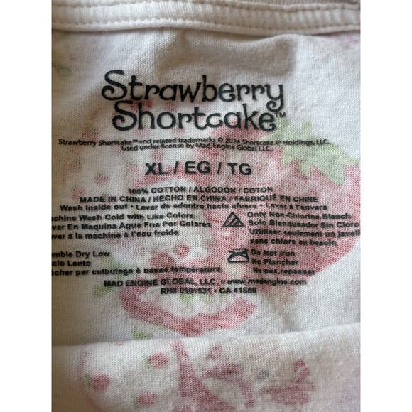Strawberry Shortcake Graphic Print Tee T-Shirt XL Strawberries 80s Cartoon Fruit - Picture 5 of 11